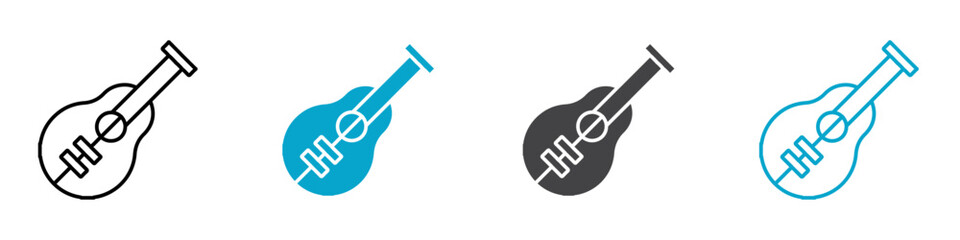 guitar icon isolated on white background