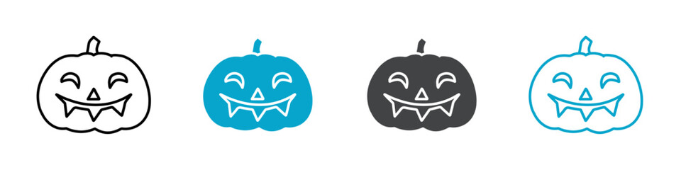 haloween pumpkin icon isolated on white background