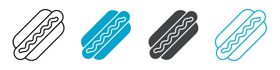 hot dog icon isolated on white background