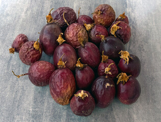 Pile of fresh passion fruits