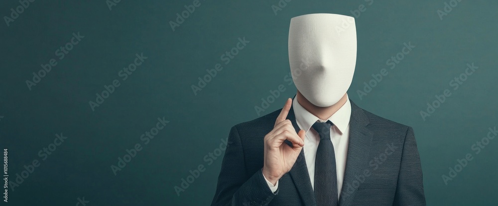 Aufkleber the concept of identity and anonymity exploring the figure with a blank face