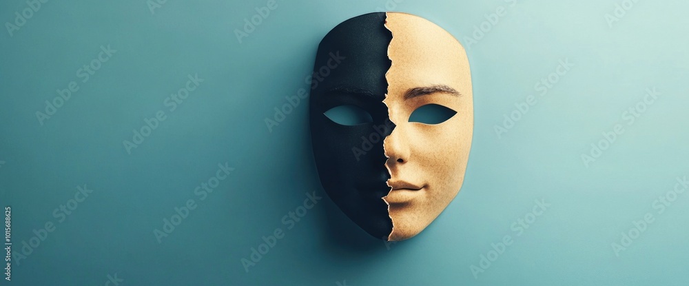 Aufkleber exploring duality the significance of masks in identity and expression