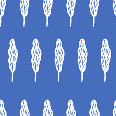 Hand Drawn Leaf Repeat Pattern