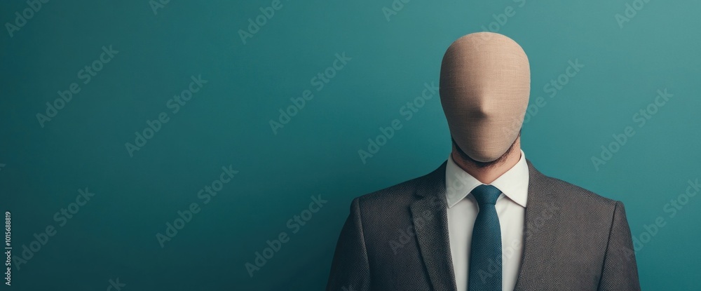 Poster the concept of identity exploring human-like figures and their representation