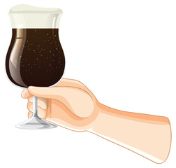 Hand Holding a Glass of Stout