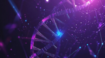 Abstract DNA Double Helix in Space