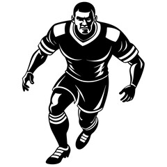 Football player silhouette vector illustration