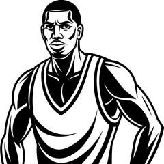 Basketball player silhouette vector illustration