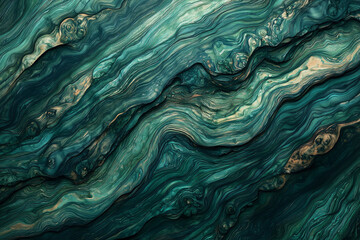 Obraz premium Deep green wood grain with natural cracks and brown highlights, suitable for eco-friendly designs and home decor.