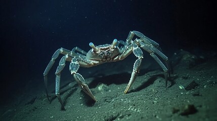 Eerie Glow of a Deep Sea Spider Crab