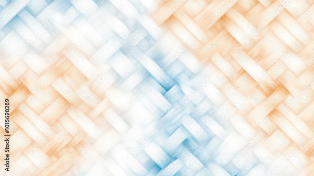 Poster this design showcases a seamless repeating pattern of interwoven geometric shapes in soft beige and 