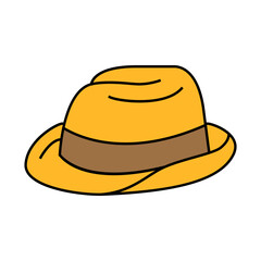 elegance hat line icon vector. elegance hat sign. isolated symbol illustration