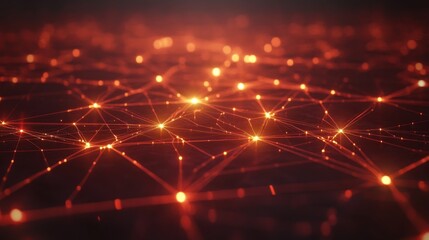 Glowing Network of Interconnected Points