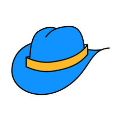 cowboy hat line icon vector. cowboy hat sign. isolated symbol illustration