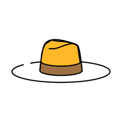 elegant hat line icon vector. elegant hat sign. isolated symbol illustration