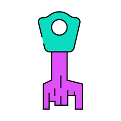 abstract key line icon vector. abstract key sign. isolated symbol illustration