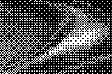 vintage retro bitmap background, Vintage Poster with Halftone Texture and Pixelated Grain, Vintage Halftone Poster with Dot Gradient and Grunge Noise