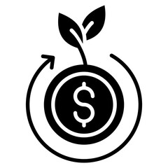 Sustainable Finance  Icon Element For Design