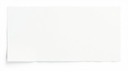 Set of white rectangular paper stickers isolated on white background