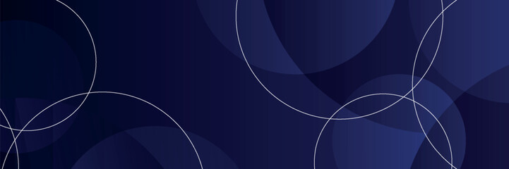 Minimalist banner background, pastel, dark blue and black gradient. Geometric circle effect style, abstract background.