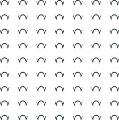 The eared, unfinished circles create texture.