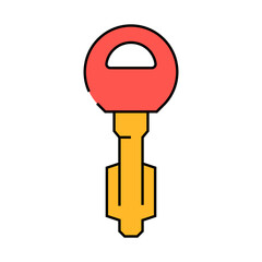 tibble key line icon vector. tibble key sign. isolated symbol illustration