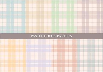 チェック柄＊シームレスパターンセット