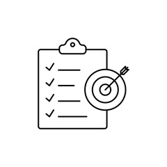 Target checklist icon, victory checklist icon, Objective & Goal icons