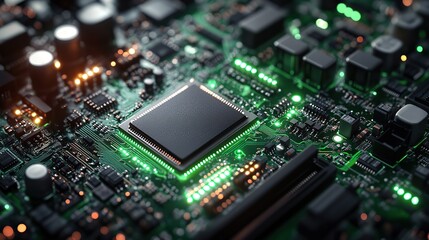 Obraz premium A high-performance technology depiction of NVIDIA chips, emphasizing their role in advanced computing.