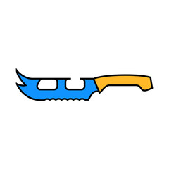 cheese knife line icon vector. cheese knife sign. isolated symbol illustration