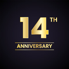 A stylish graphic design featuring the number and the word 'anniversary' in gold. Ideal for commemorating a special anniversary milestone.