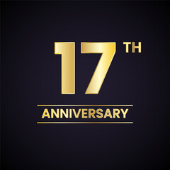 A stylish graphic design featuring the number and the word 'anniversary' in gold. Ideal for commemorating a special anniversary milestone.