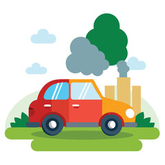 car solution isolated on white background