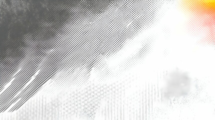 Abstract Grayscale Background with Diagonal Lines and Halftone Dots