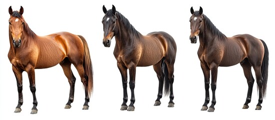 Three Horses Standing Side by Side