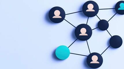 Expansion strategy, growing network, flat design illustration