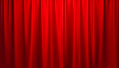 Elegant Silky Red Curtain Texture Background
