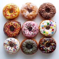 a bunch of doughnuts that are on a table