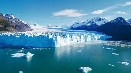 Majestic Glacier Flow Captured by Drone