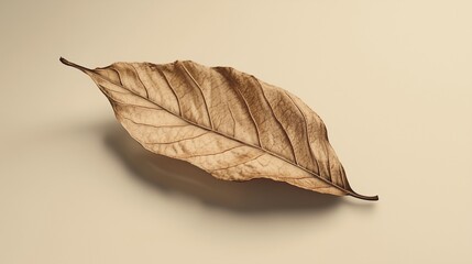 Dried brown leaf falling oldest growth nature concept