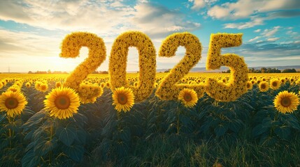 Sunflower Art Creating 2025 in Blooming Field