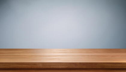 Empty wooden table top and color dark or gray wall background for showing products and advertisers. Template mock up for display of product. product promotion in the wall. for display or montage.