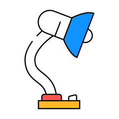 desk lamp line icon vector. desk lamp sign. isolated symbol illustration