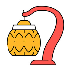 ancient style lamp line icon vector. ancient style lamp sign. isolated symbol illustration