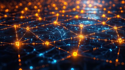 Obraz premium A concept focusing on the technology behind networking connections, emphasizing the digital links that bind systems.