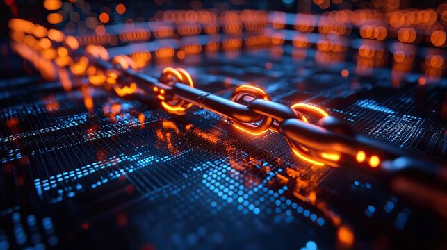 A concept focusing on the technology behind networking connections, emphasizing the digital links that bind systems.