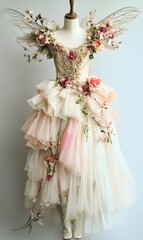5. A whimsical fairy-inspired outfit with layers of tulle and floral accents
