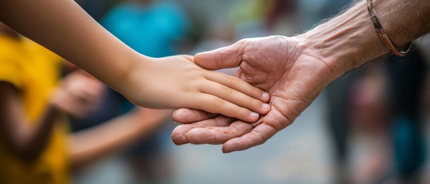 A heartwarming photo capturing the essence of World Kindness Day, showcasing people engaging in acts of kindness, such as helping each other or sharing smiles. 