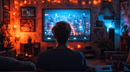 A descriptive view of multimedia entertainment, emphasizing the diverse forms of digital content available today.