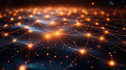 Obraz premium A detailed network illustration, representing the complex interconnectivity of digital systems.